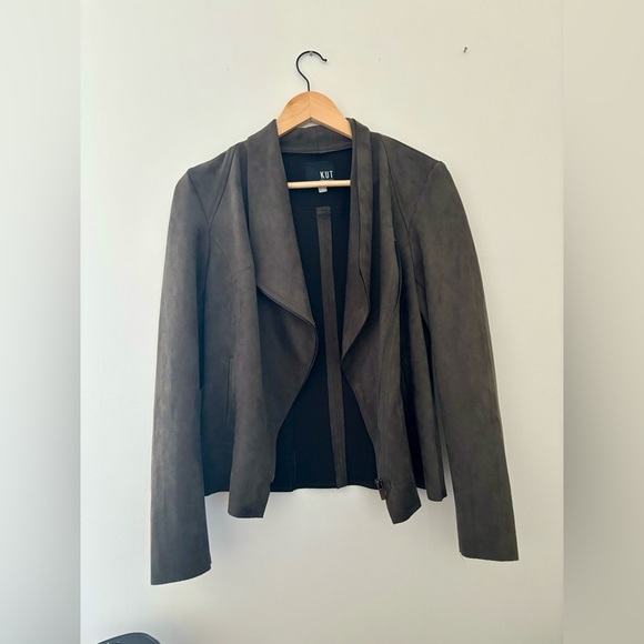 KUT FROM THE KLOTH | Faux suede motto jacket | M - Picture 5 of 7